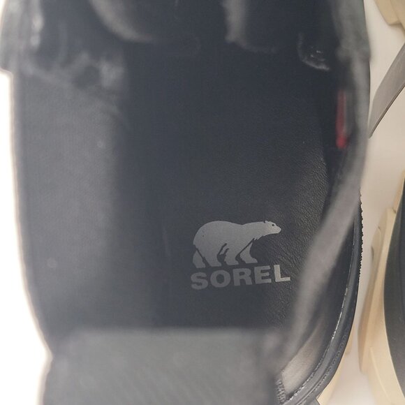 Sorel Brex Lace Up Women's Black Leather Boots NL4305-010 US Size 9 NWT - Picture 8 of 12